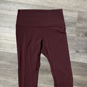 Lululemon Aligned Burgundy Leggings